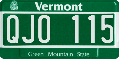 VT license plate QJO115
