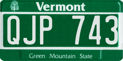 VT license plate QJP743