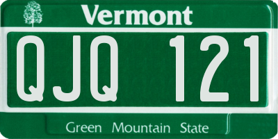 VT license plate QJQ121