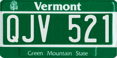 VT license plate QJV521