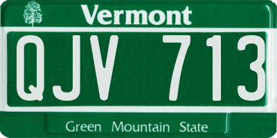 VT license plate QJV713