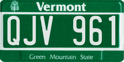 VT license plate QJV961