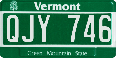 VT license plate QJY746