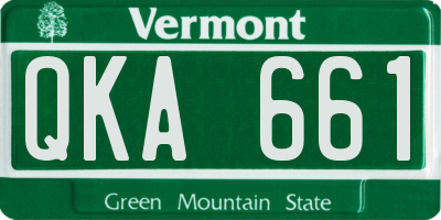 VT license plate QKA661