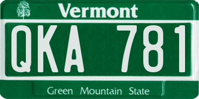 VT license plate QKA781