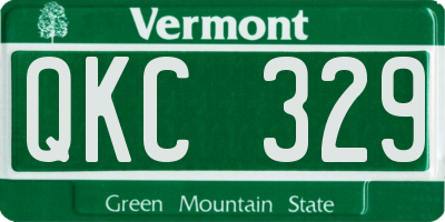 VT license plate QKC329