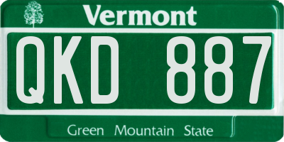 VT license plate QKD887