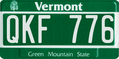 VT license plate QKF776