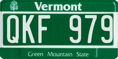 VT license plate QKF979