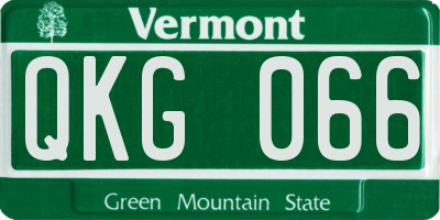 VT license plate QKG066