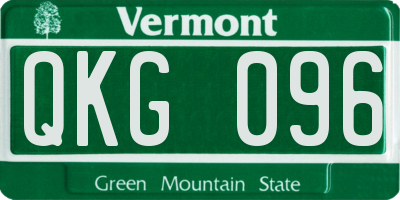 VT license plate QKG096