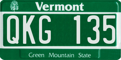VT license plate QKG135
