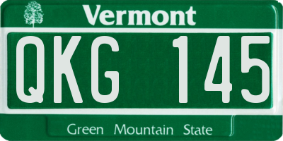 VT license plate QKG145