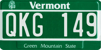 VT license plate QKG149