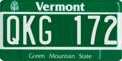 VT license plate QKG172