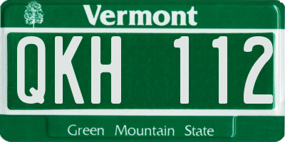 VT license plate QKH112