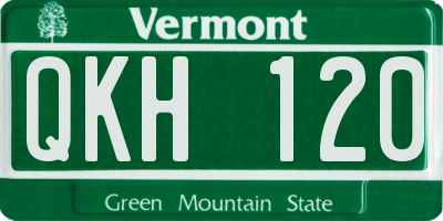VT license plate QKH120