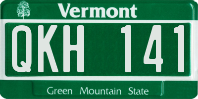 VT license plate QKH141
