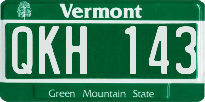 VT license plate QKH143