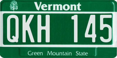 VT license plate QKH145