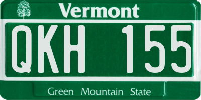 VT license plate QKH155