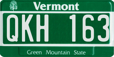 VT license plate QKH163