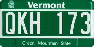 VT license plate QKH173
