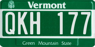 VT license plate QKH177