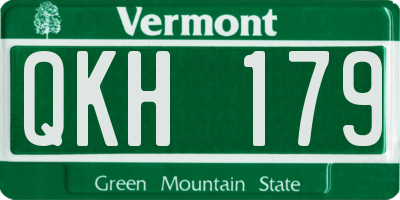 VT license plate QKH179