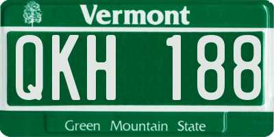 VT license plate QKH188