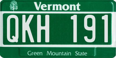 VT license plate QKH191