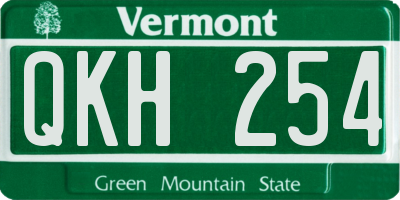 VT license plate QKH254
