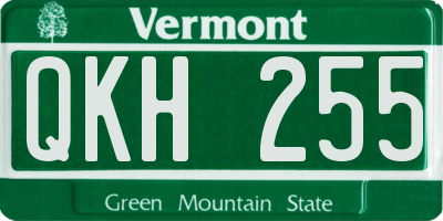 VT license plate QKH255