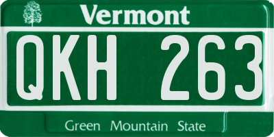 VT license plate QKH263