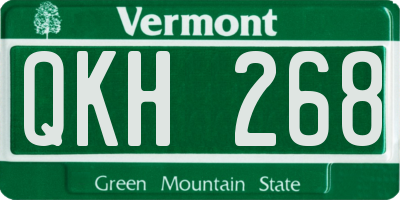 VT license plate QKH268