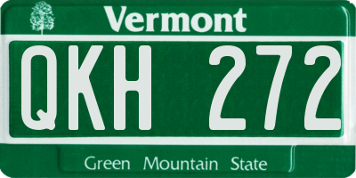 VT license plate QKH272