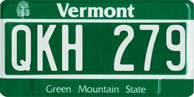 VT license plate QKH279