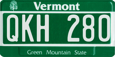 VT license plate QKH280