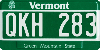 VT license plate QKH283