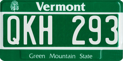VT license plate QKH293