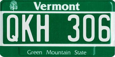 VT license plate QKH306