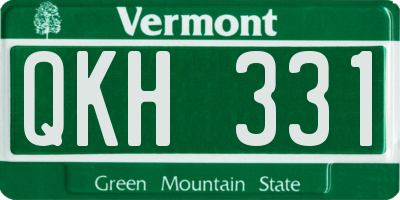 VT license plate QKH331