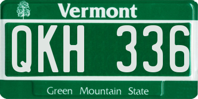 VT license plate QKH336