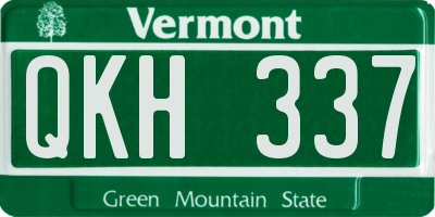VT license plate QKH337