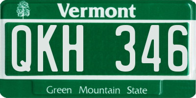 VT license plate QKH346