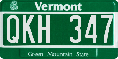 VT license plate QKH347