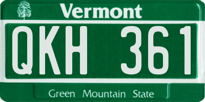 VT license plate QKH361
