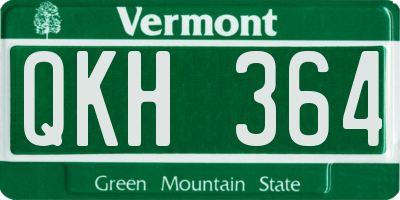 VT license plate QKH364