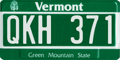 VT license plate QKH371