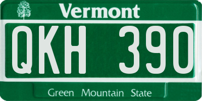 VT license plate QKH390